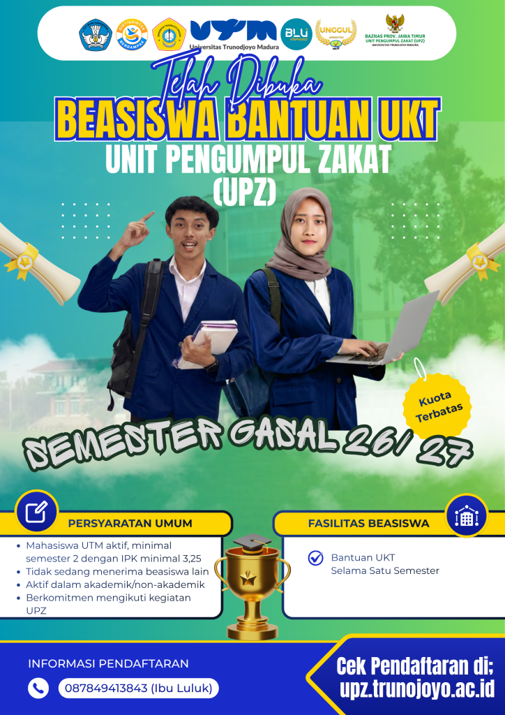 PENGUMUMAN BANTUAN UKT MAHASISWA SEMESTER GASAL 2026/2027 flyer beasiswa upz